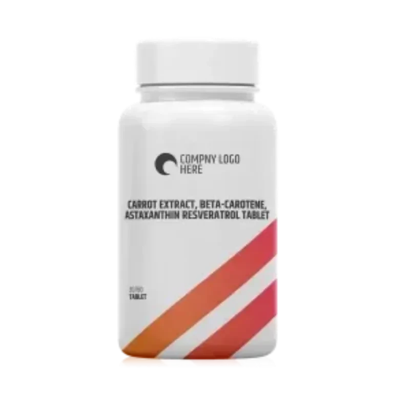 Carrot Extract, Beta-Carotene, Astaxanthin Resveratrol Tablet