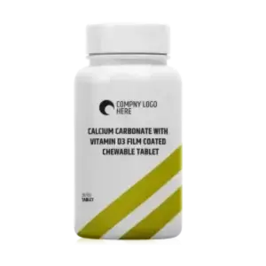Calcium Carbonate with Vitamin D3 film coated Chewable Tablet