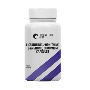 L-Carnitine, L-Ornithine, L-Arginine, Chromium capsules