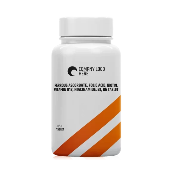 Ferrous Ascorbate, Folic Acid, Biotin, Vitamin B12, Niacinamide, B1, B6 Tablet