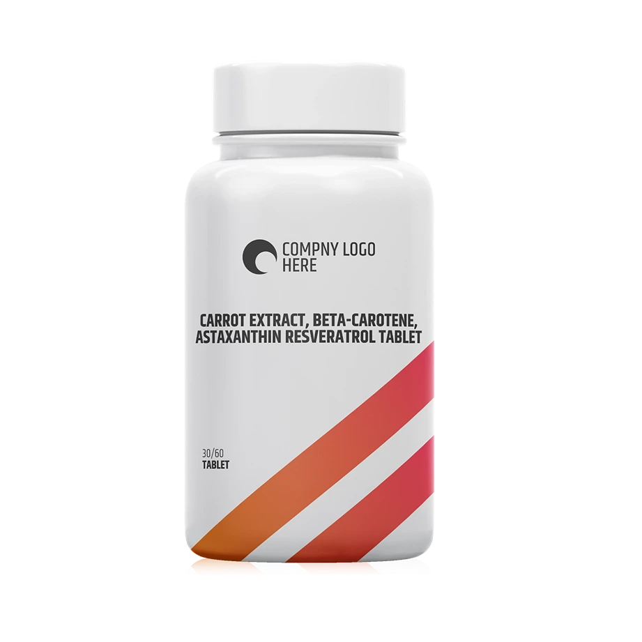 Carrot Extract, Beta-Carotene, Astaxanthin Resveratrol Tablet